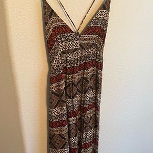Pattern maxi dress with low back